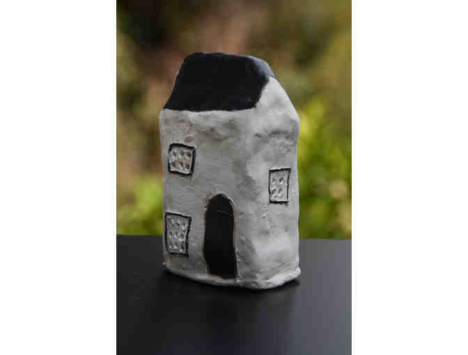 Two Story White House with Black Roof