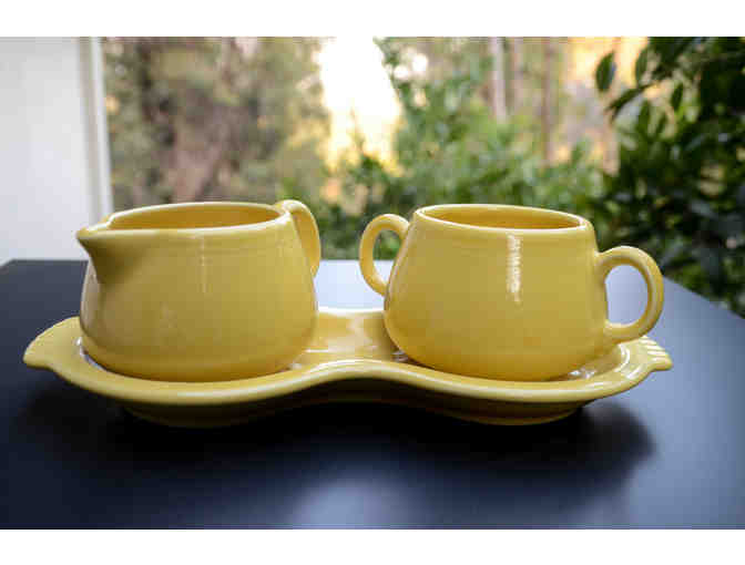 Vintage Fiestaware cream and sugar set