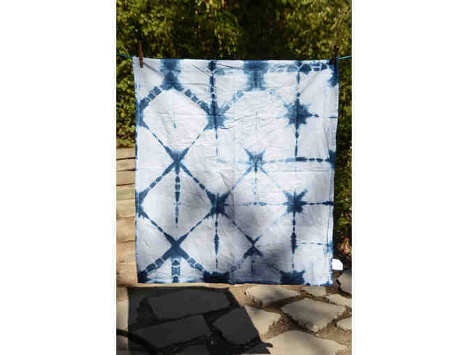 Shibori Indigo dyed dish cloths