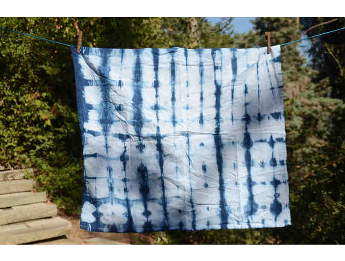 Shibori Indigo dyed dish cloths