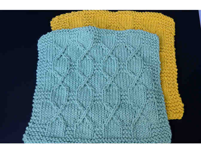 Cotton dish cloth-greens