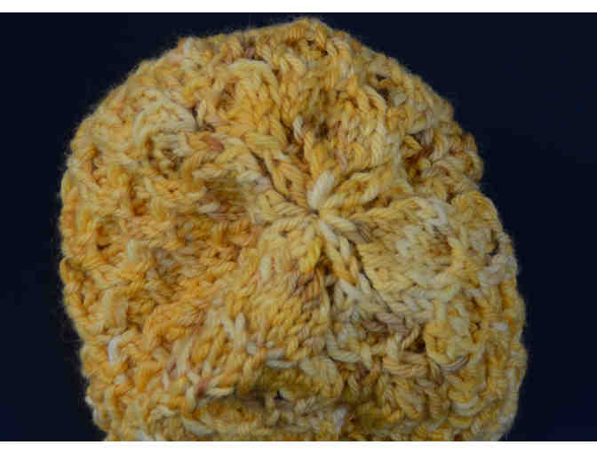 Yellow Honeycomb patterned hat