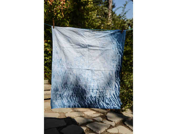 Shibori Indigo dyed dish cloths