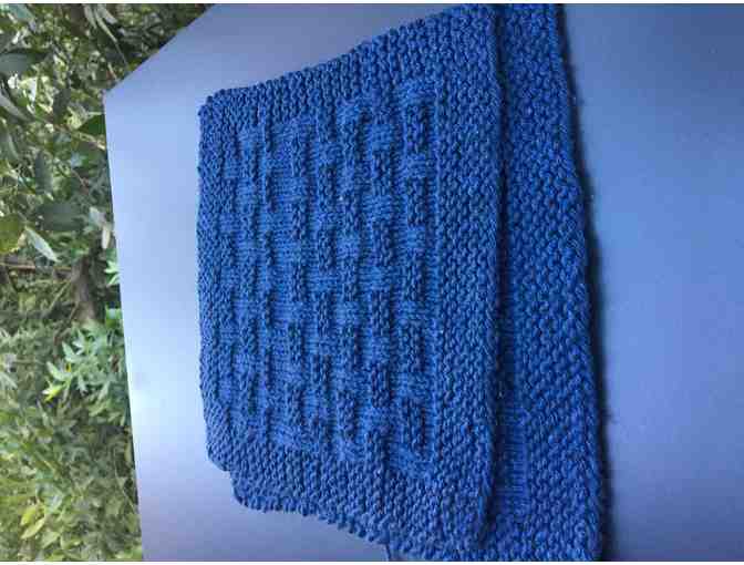 Cotton dish cloth-navy blue