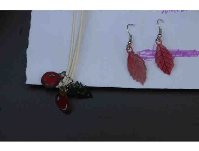 Shrinky-dink neclaces and earrings