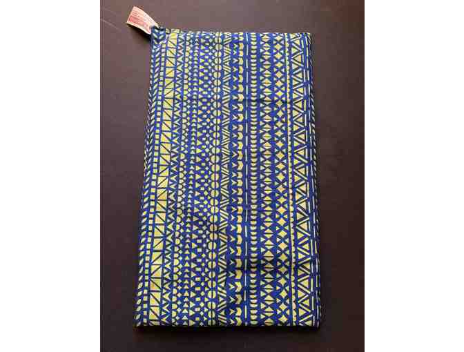 Comfy Pet Cushion Geometric Print Yellow and Blue