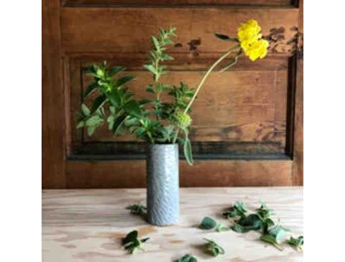 Carved Stoneware Bud Vase, Handmade by Waverly Parent, Bianca Pulitzer