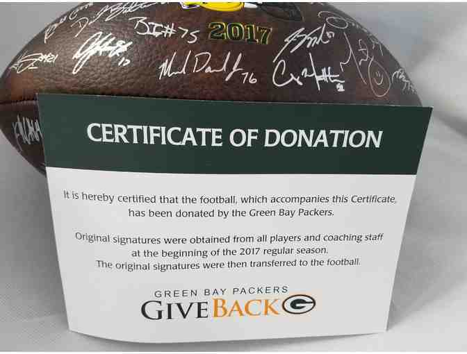 Green Bay Packers football signed by 2017 team