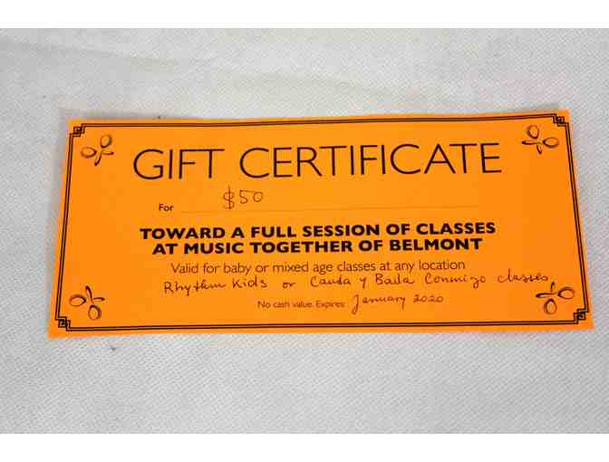 Music Together of Belmont Gift Certificate Package