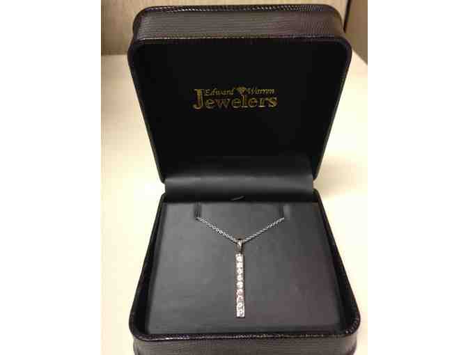 Custom Made 14 Karat White Gold Icicle Pendant