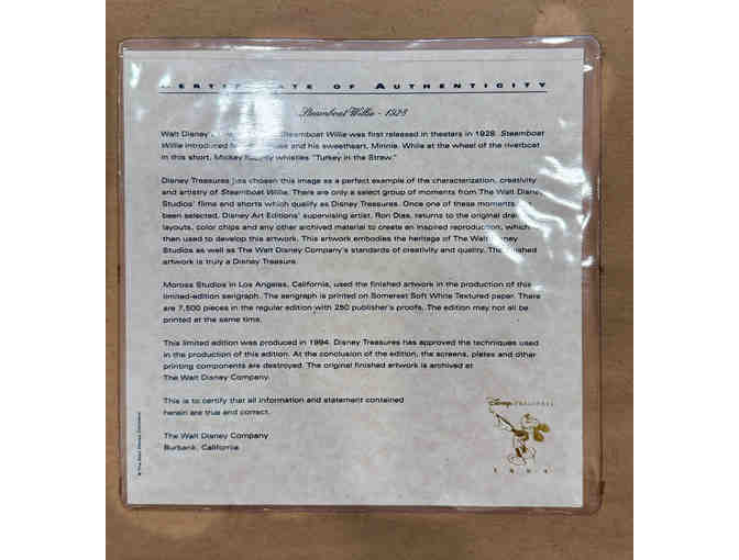 1994 Steamboat Willie of 1928 Serigraph Disney Limited