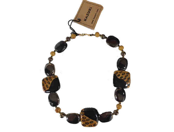 Kazuri Bead Necklace - Style Jonathan, Color Beehive