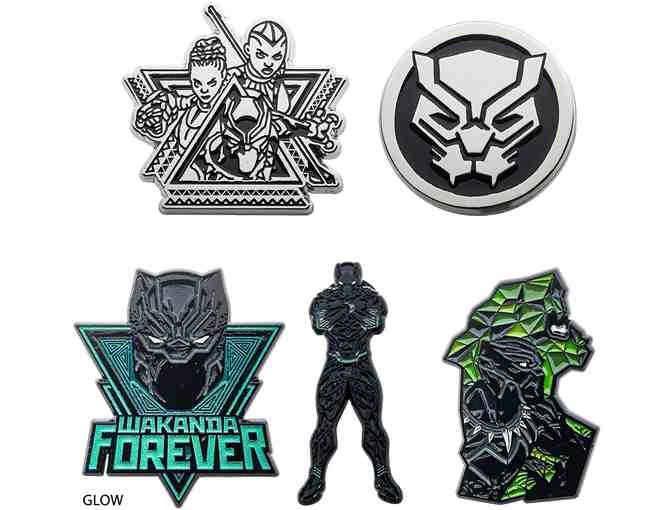 Marvel Black Panther Wakanda Forever Enamel 5 Pin Set