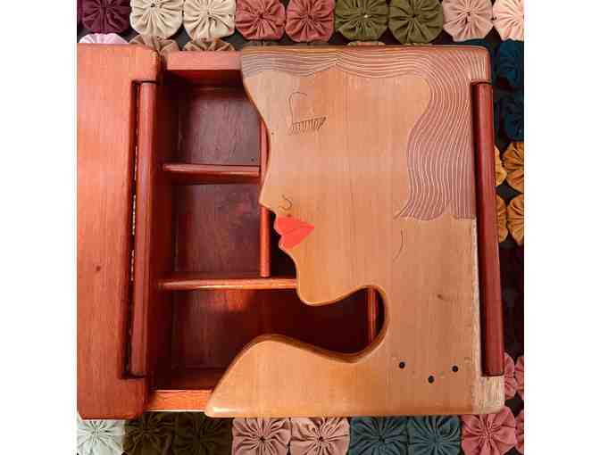 Handcarved Wooden Treasure Box