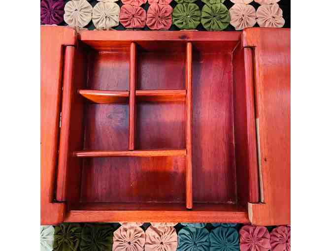 Handcarved Wooden Treasure Box