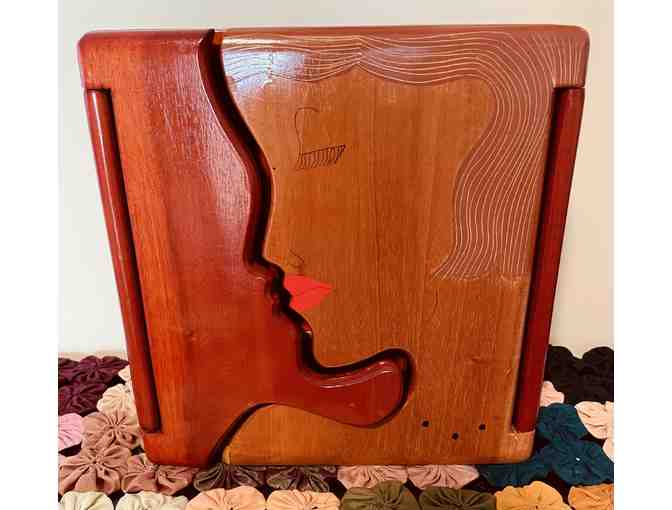 Handcarved Wooden Treasure Box