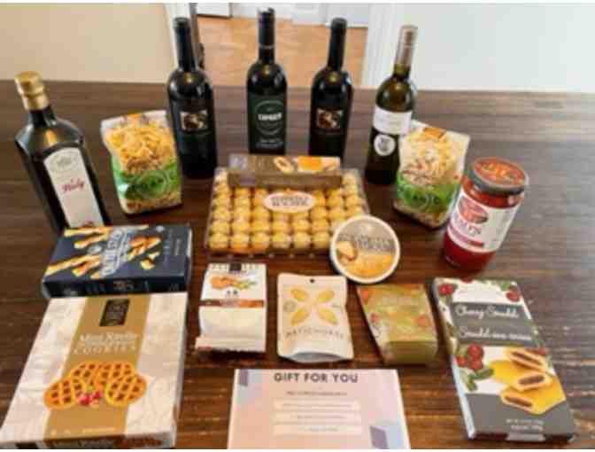 Italian Dinner and Drinks Gift Basket created by Room 20