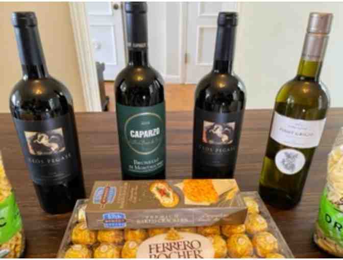 Italian Dinner and Drinks Gift Basket created by Room 20