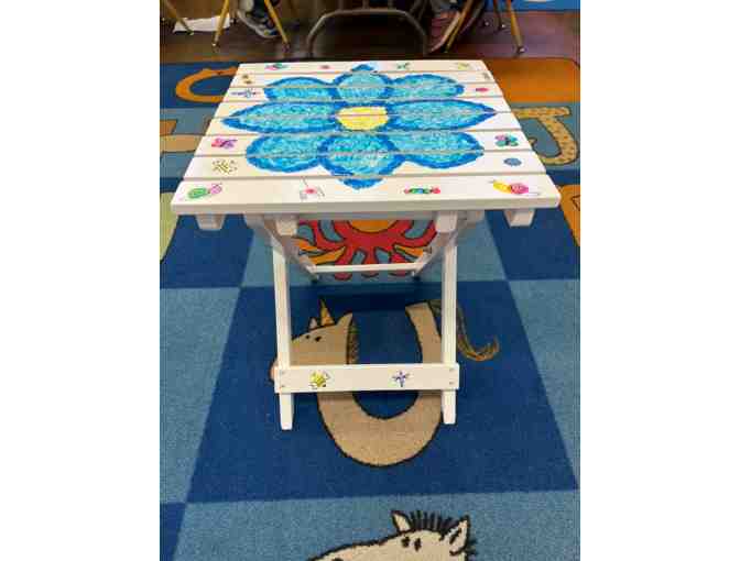 Classroom Fingerprint Art Accent Table Created by Room 10!