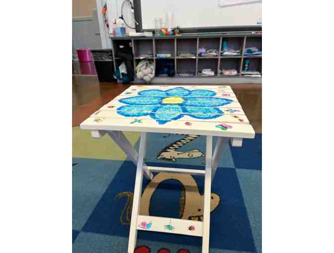 Classroom Fingerprint Art Accent Table Created by Room 10!