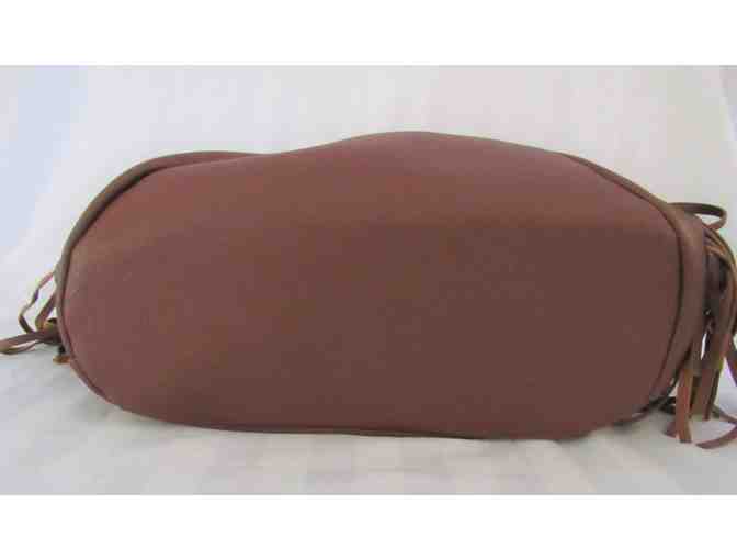 Brown Fringe Studded Backpack from the MKF Collection