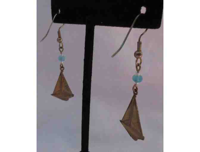 Sailboat Drop Earrings by Margaret Catherine Designs