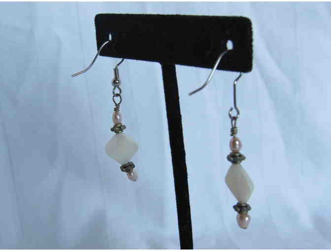 Mother of Pearl and Fresh Water Pearl Drop Earrings