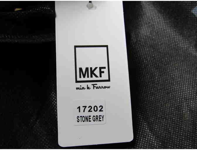 Stone Gray Tassel-Accent Tote & Cosmetic Pouch Set