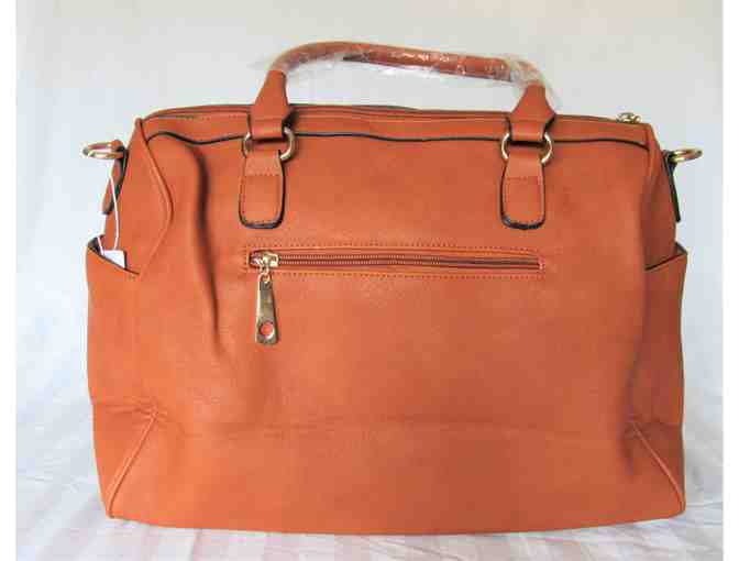 Brown Barrel Bag from the MKF Collection by Mia K. Farrow