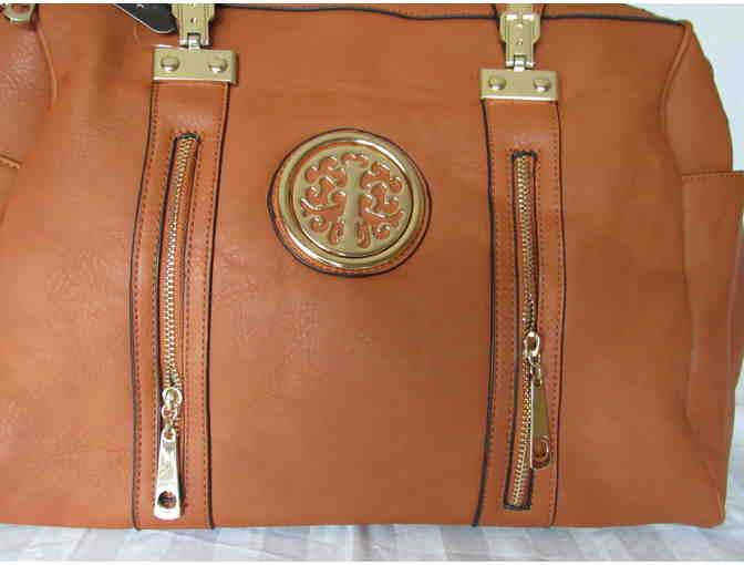 Brown Barrel Bag from the MKF Collection by Mia K. Farrow