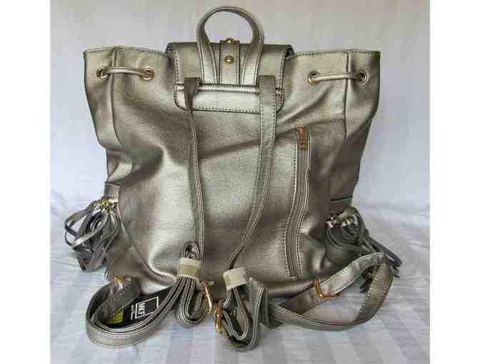 Pewter Fringe Studded Backpack MKF Collection by Mia K. Farrow