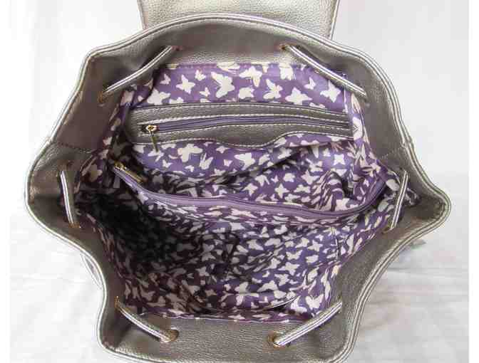 Pewter Fringe Studded Backpack MKF Collection by Mia K. Farrow