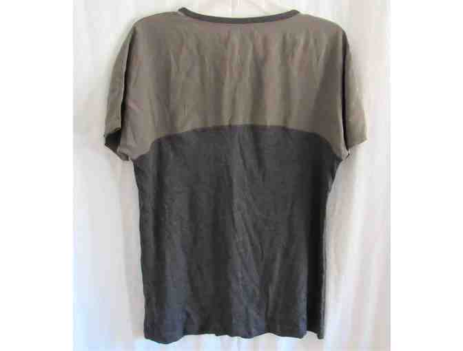 Multi Material Gray Women Shirt
