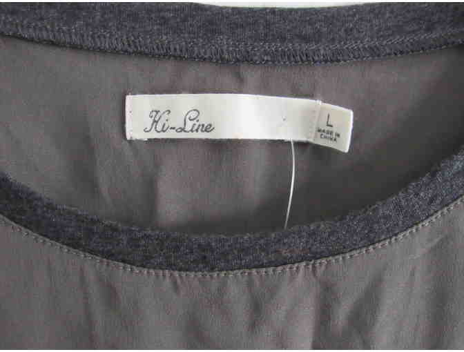 Multi Material Gray Women Shirt