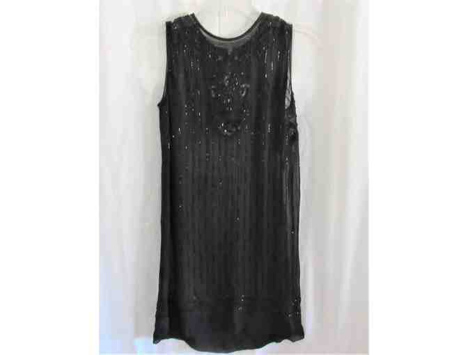 Banana Republic 3 Piece Black Beaded Dress  - Petite Small