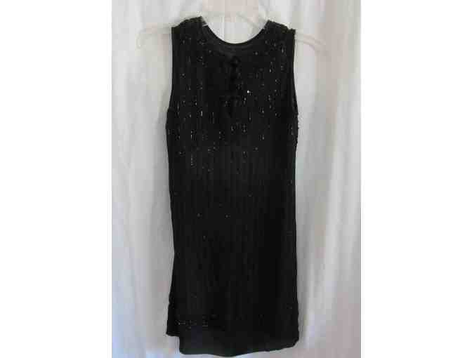 Banana Republic 3 Piece Black Beaded Dress  - Petite Small