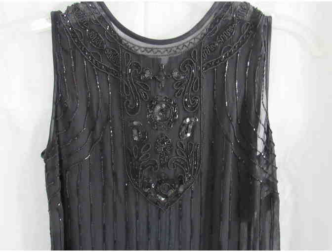 Banana Republic 3 Piece Black Beaded Dress  - Petite Small