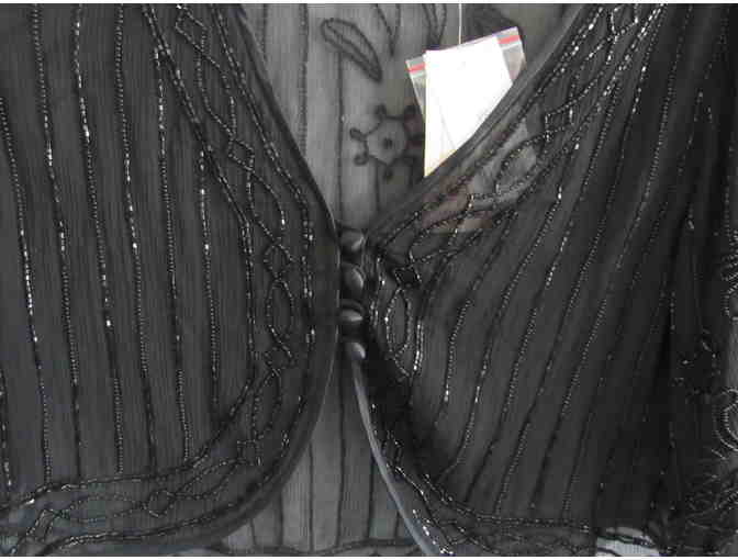 Banana Republic 3 Piece Black Beaded Dress  - Petite Small