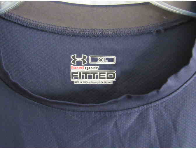 Under Armour HeatGear Tech Fitted Short Sleeve T-Shirt  - XL Navy
