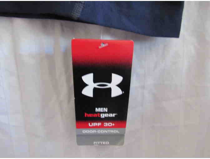 Under Armour HeatGear Tech Fitted Short Sleeve T-Shirt  - XL Navy