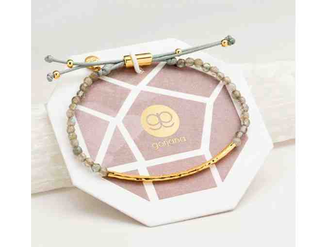 Gorjana Labradorite Power Gemstone Bracelet for Balance (18k gold plated)