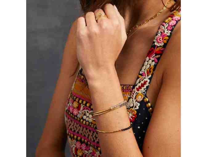 Gorjana Labradorite Power Gemstone Bracelet for Balance (18k gold plated)