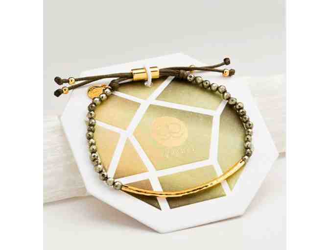 Gorjana Pyrite Power Gemstone Bracelet for Strength (18k gold plated)