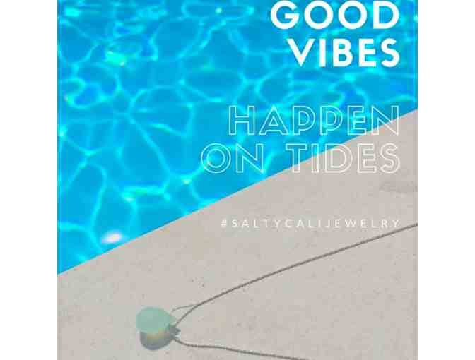 Salty Cali - Seaglass Crystal Necklace - 18k Gold