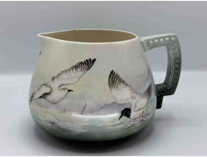 Lenox Belleek cider pitcher with images of gulls and the sea - Photo 1