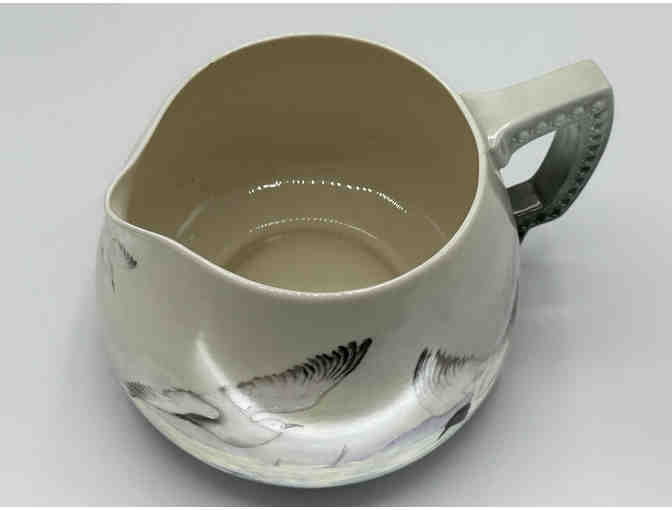 Lenox Belleek cider pitcher with images of gulls and the sea - Photo 6