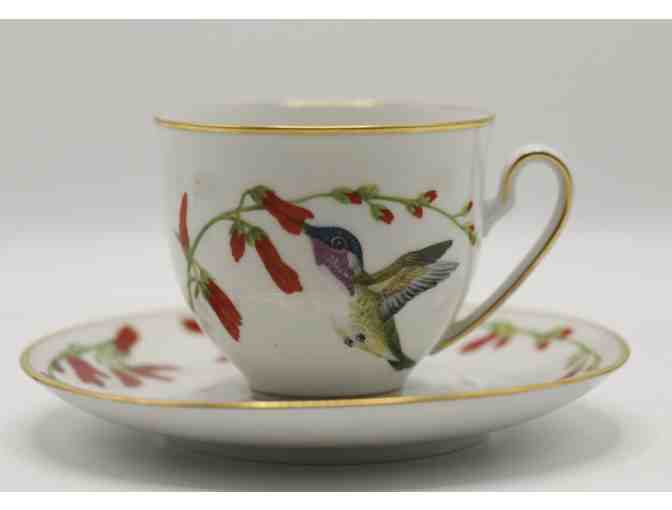 Hummingbirds of the World Fine Bavarian Porcelain-12 Distinct Tea Cup/Saucer Set