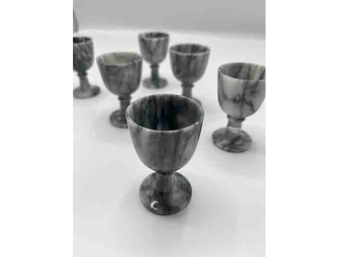 Marble Liqueur Glasses - set of 6