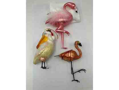 Holiday bird ornaments - Set 5