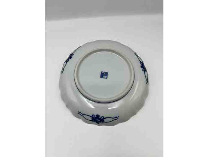 Blue Stork Pattern Salad Plate